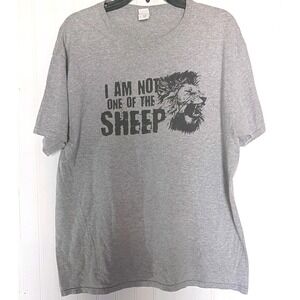 Fruit Of The Loom Graphic Mens Tshirt Mens Size L "I Am Not One Of The Sheep"